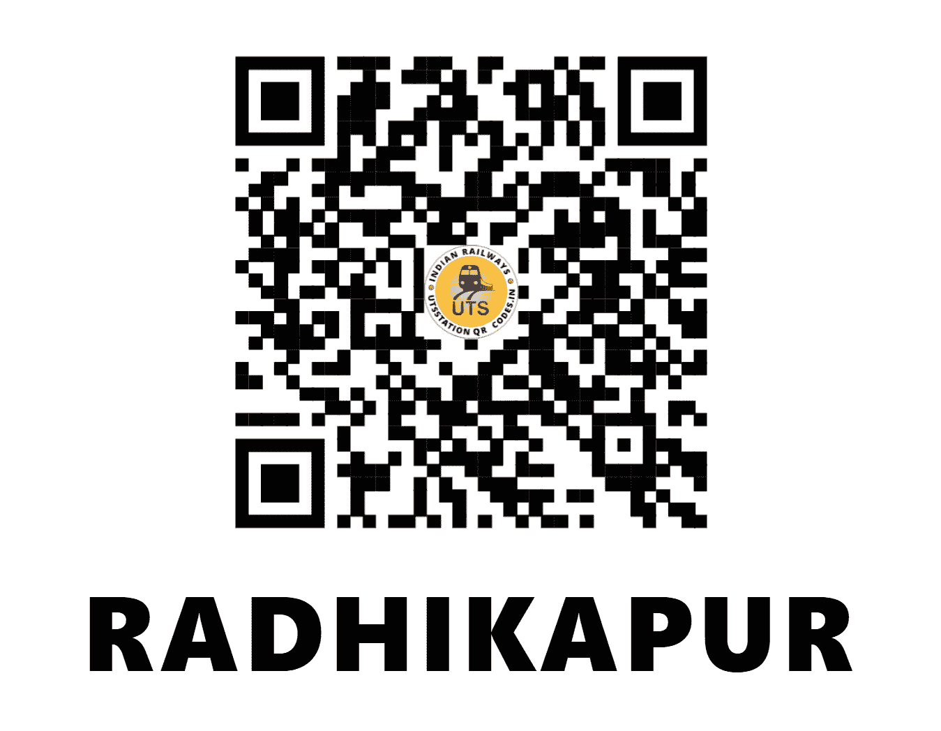 UTS QR Code for RADHIKAPUR - RDP (NF - WEST BENGAL)